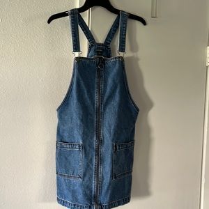 Denim overall skirt
